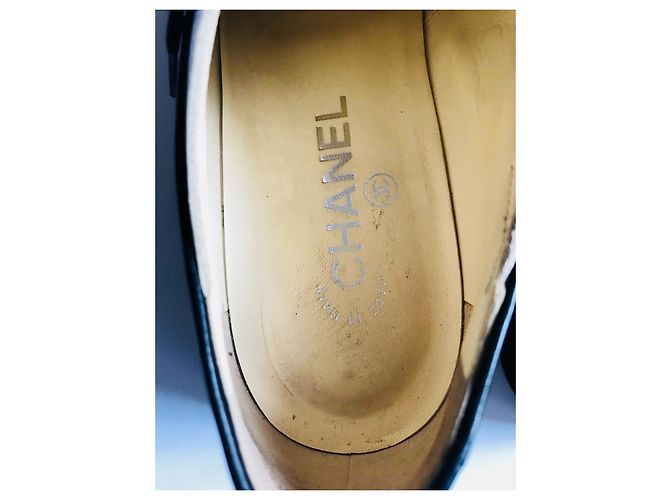 Chanel Derby, Brogues Schwarz Beige - Ansicht 11