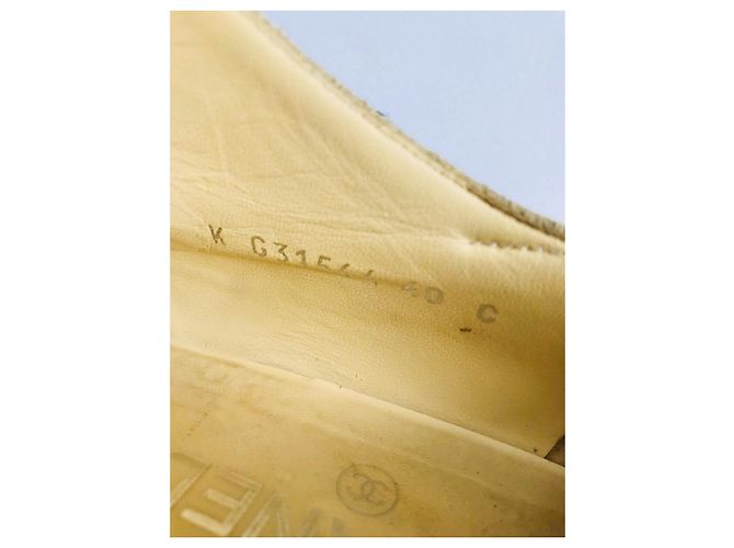 Chanel Derby, Brogues Schwarz Beige - Ansicht 15