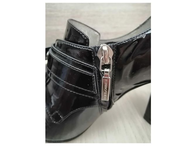 Décolleté Dolce & Gabbana in pelle nera 36.5 Nero - vista 7