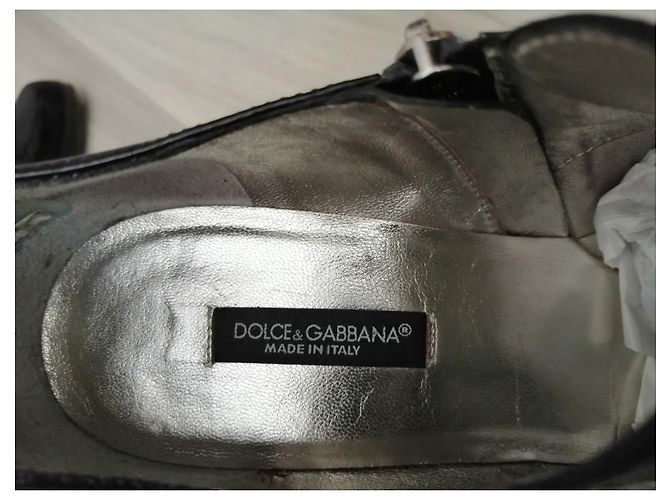 Décolleté Dolce & Gabbana in pelle nera 36.5 Nero - vista 9