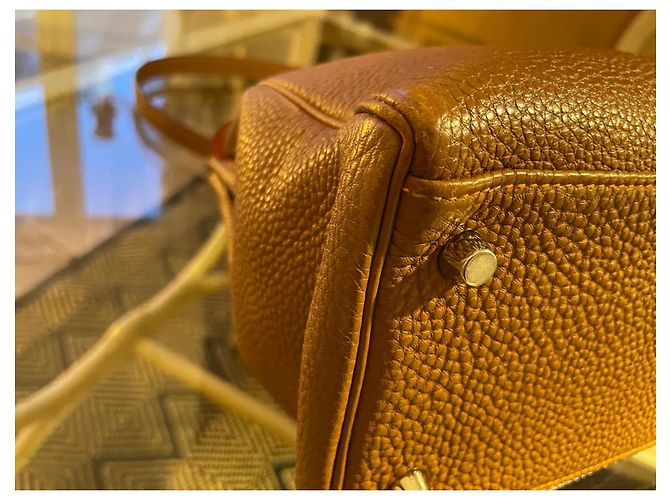 Hermès Kelly 32 pelle oro cm Beige - vista 10