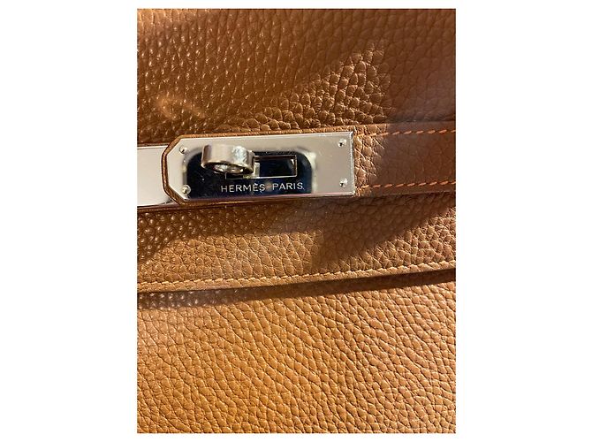 Hermès Kelly 32 pelle oro cm Beige - vista 6