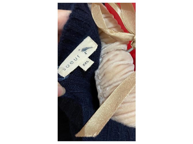 Soeur Pullover Marineblau aus Wolle und Angora 135 cm - Ansicht 7