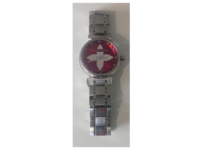 Autre Marque Trommel Forever Diamant Pavé Stahl Uhr Silber - Ansicht 10