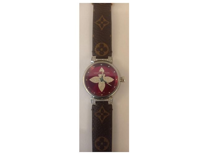 Autre Marque Trommel Forever Diamant Pavé Stahl Uhr Silber - Ansicht 8