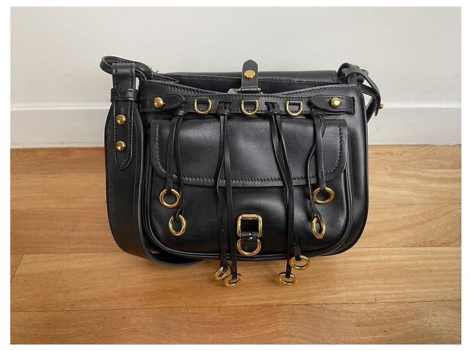 Prada sac Corsaire en cuir Saffiano noir, - vue 2