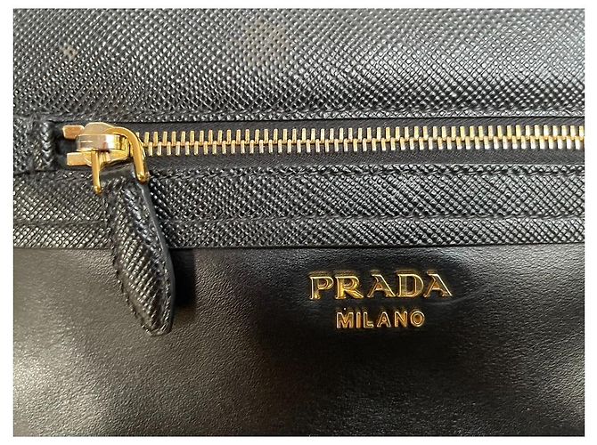 Prada sac Corsaire en cuir Saffiano noir, - vue 3