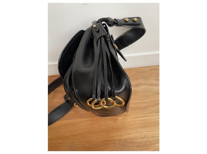 Prada sac Corsaire en cuir Saffiano noir, - vue 4