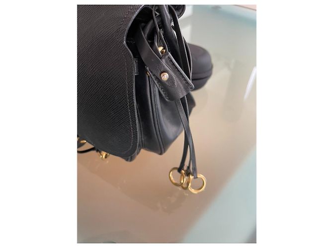 Prada sac Corsaire en cuir Saffiano noir, - vue 6