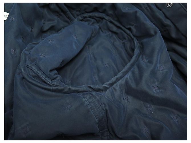 Hermès HERMES COAT QUILTED DOWN COAT XL 46 NAVY BLUE QUILTED JACKET COAT - view 6