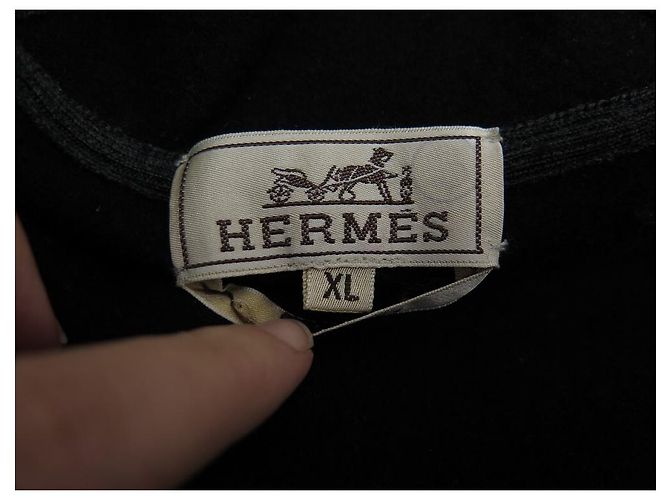 Hermès NEU HERMES PULLOVER HOODIE XL 56 NEUER PULLOVER AUS SCHWARZEM KASCHMIR - Ansicht 3