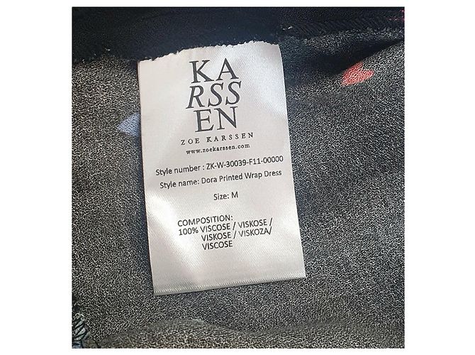 Zoe Karssen Herz Kleid Schwarz Viscose Mehrfarben - Ansicht 6