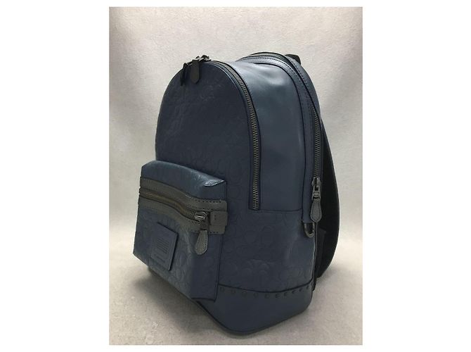 COACH Signature embossed/ backpack / leather / blue - Ansicht 2