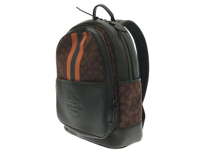 COACH Backpack / PVC / BRW / Stripe - vista 2