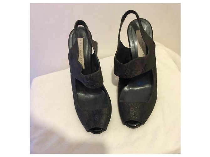 Stella Mc Cartney Spalline a punta aperta, Stella Mccartney Nero Bronzo - vista 5