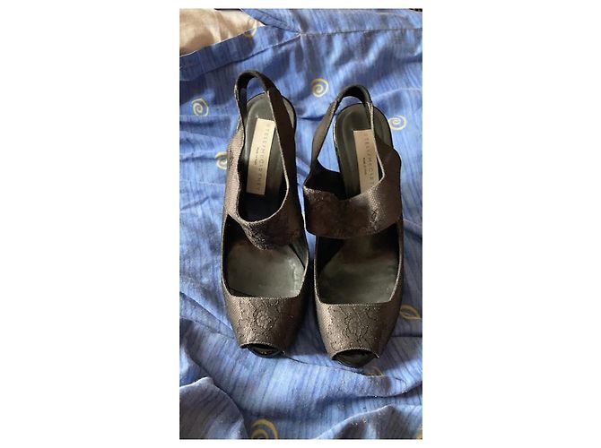 Stella Mc Cartney Spalline a punta aperta, Stella Mccartney Nero Bronzo - vista 9