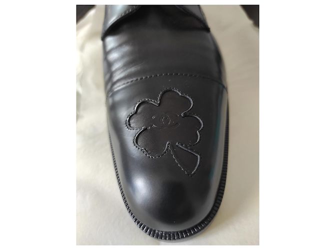 Chaussures à lacets classiques Chanel Noir Marron foncé - vue 9