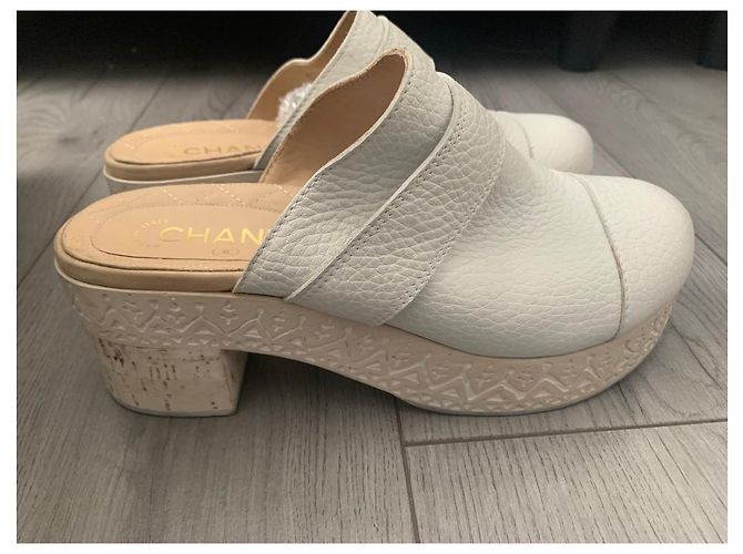 Chanel zuecos Crudo - vista 4