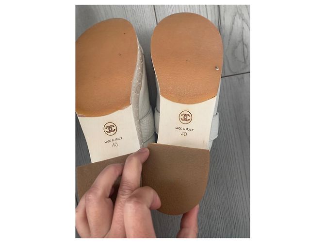Chanel zuecos Crudo - vista 7