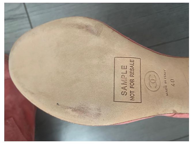 Stivaletti Chanel Suede Rosa Salmone CC - vista 7