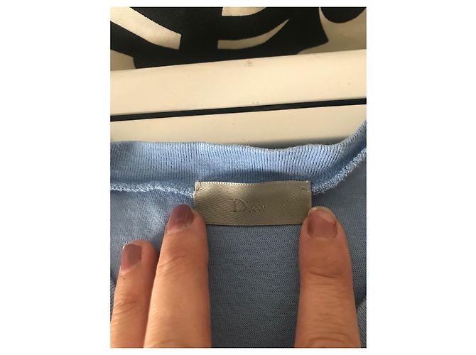 T-shirt Dior in cotone blu - vista 4