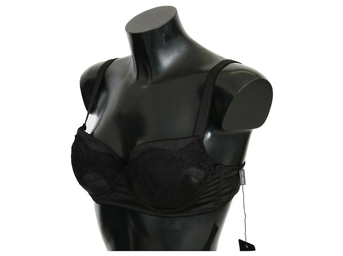 DOLCE & GABBANA Ropa Interior Seda Elástica Negro Encaje Mujer Sujetadores. ESO3 / M - vista 2