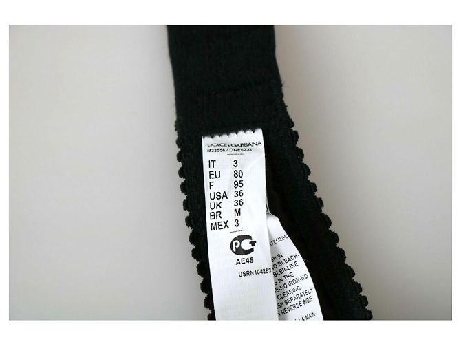 DOLCE & GABBANA Ropa Interior Seda Elástica Negro Encaje Mujer Sujetadores. ESO3 / M - vista 6