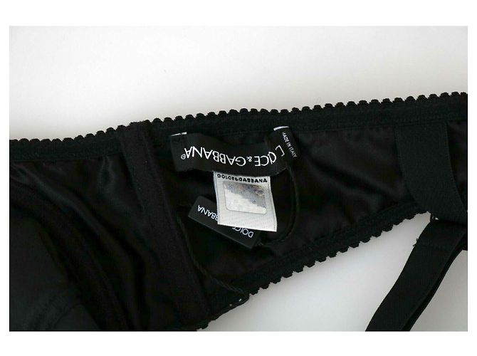 DOLCE & GABBANA Ropa Interior Seda Elástica Negro Encaje Mujer Sujetadores. ESO3 / M - vista 9