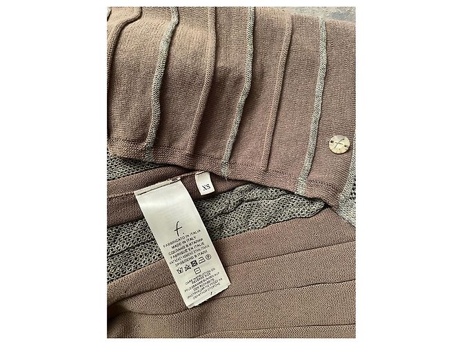 Autre Marque Vestido de tricô FALCONERI marrom cáqui Caqui - vista 2