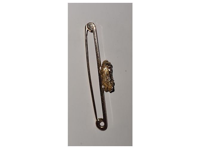 Autre Marque Spilla a forma di cane pechinese in oro Gold hardware - vista 14