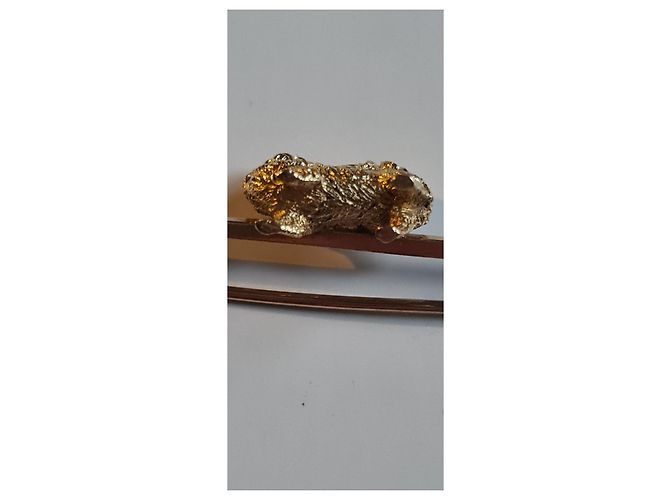 Autre Marque Spilla a forma di cane pechinese in oro Gold hardware - vista 19