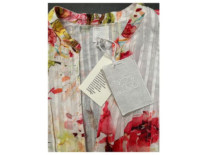 Camicetta a portafoglio 120% LINO in lino floreale Multicolore - vista 4