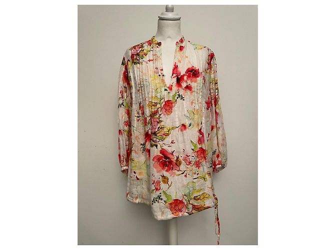Camicetta a portafoglio 120% LINO in lino floreale Multicolore - vista 6