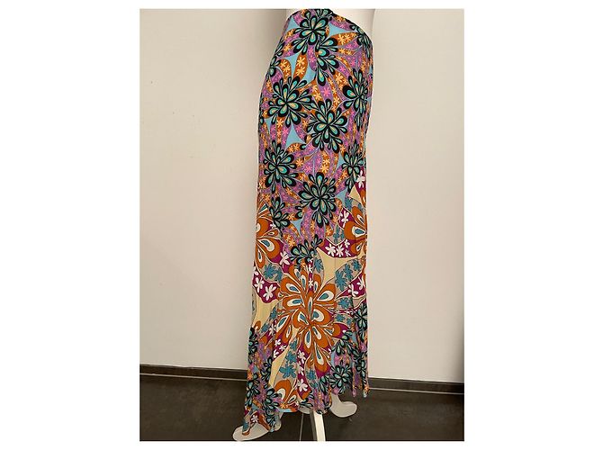 Gonna asimmetrica Pinko in viscosa multicolore - vista 2