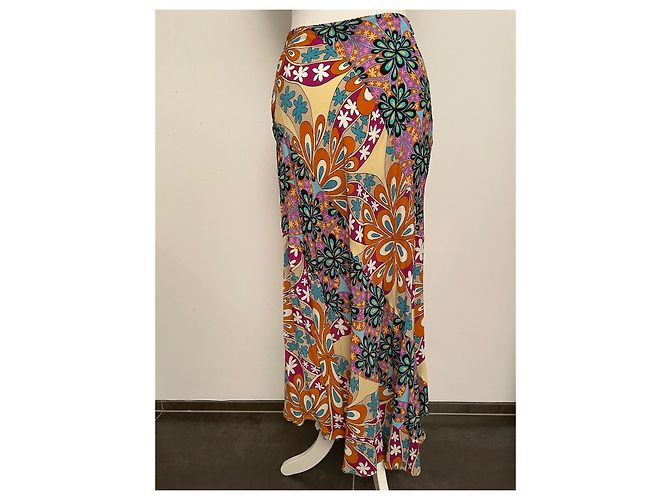 Gonna asimmetrica Pinko in viscosa multicolore - vista 3