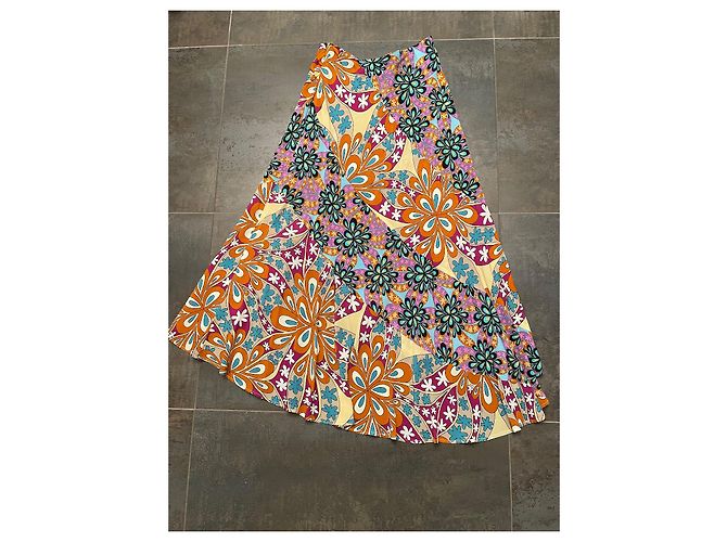 Gonna asimmetrica Pinko in viscosa multicolore - vista 5