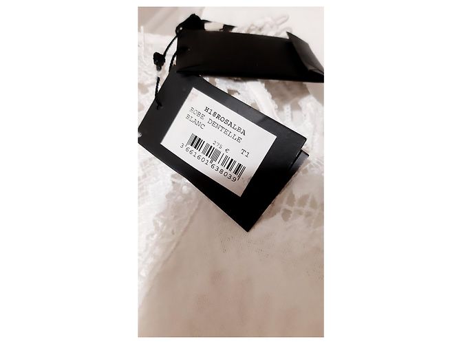 Maje Rosalba Spitzenkleid eggshell Baumwolle Aus weiß - Ansicht 4