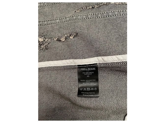 Zadig & Voltaire Jacke aus grauem Denim - Ansicht 4