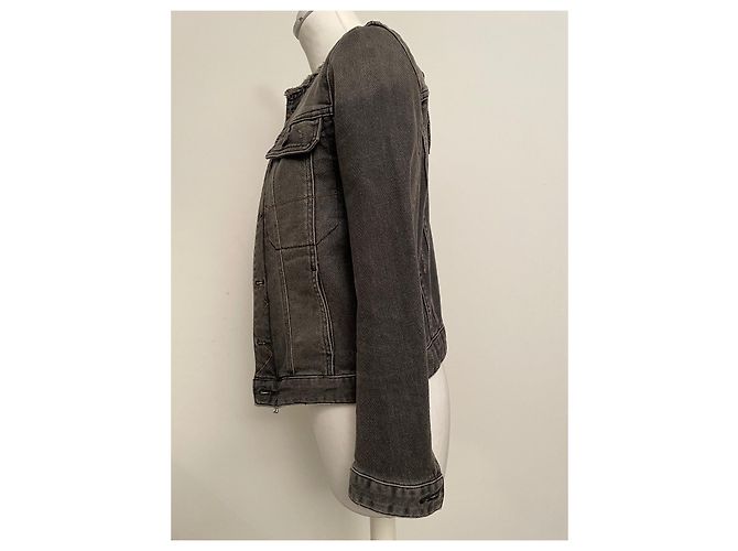 Zadig & Voltaire Jacke aus grauem Denim - Ansicht 6
