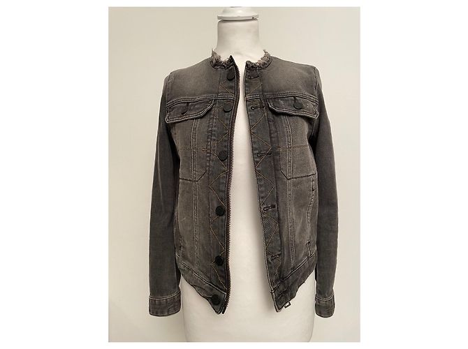 Zadig & Voltaire Jacke aus grauem Denim - Ansicht 7