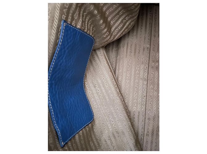 Autre Marque Borsa tote Prada in pelle blu - vista 11