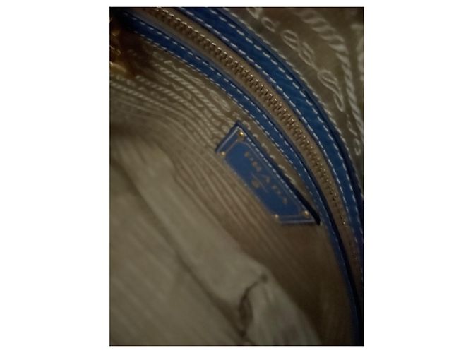 Autre Marque Borsa tote Prada in pelle blu - vista 12
