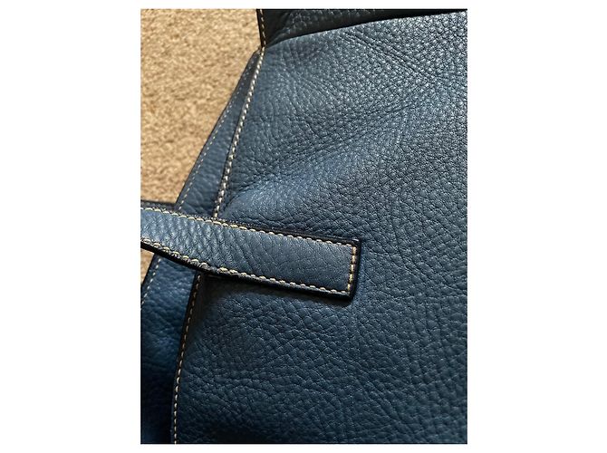 Autre Marque Borsa tote Prada in pelle blu - vista 13