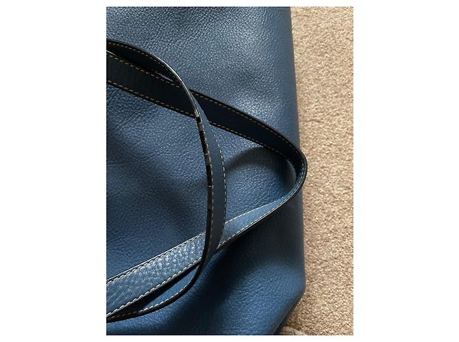Autre Marque Borsa tote Prada in pelle blu - vista 14
