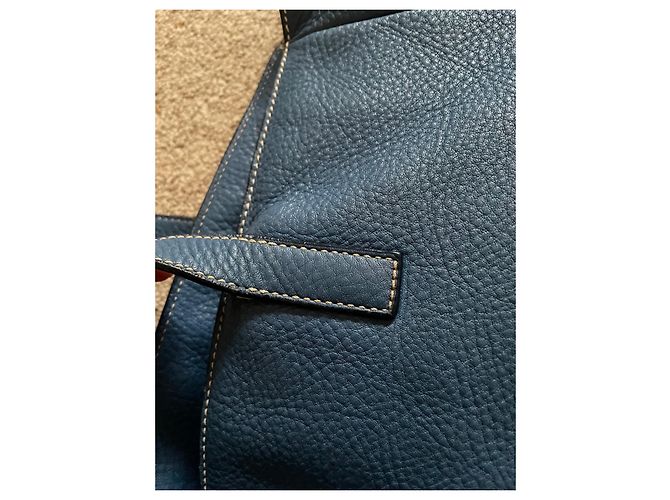 Autre Marque Borsa tote Prada in pelle blu - vista 16