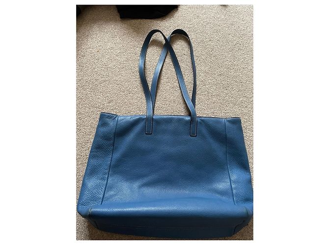 Autre Marque Borsa tote Prada in pelle blu - vista 2