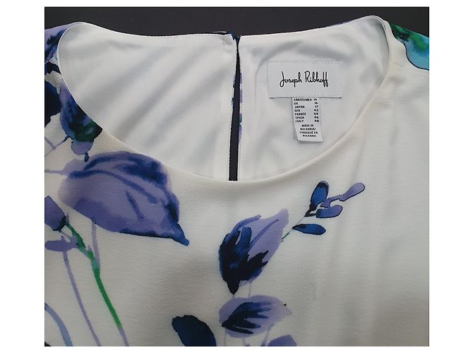 Joseph Ribkoff Blumenkleid Weiß Blau Mehrfarben - Ansicht 4