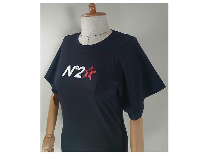 Camiseta de algodón negra No 21 Negro Multicolor - vista 2