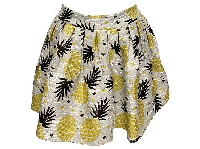 Minifalda de piña Alice + Olivia en poliéster blanco - vista 2