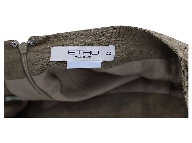 Gonna a tulipano bicolore Etro in seta oro D'oro Metallico - vista 3